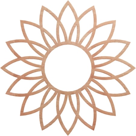Ekena Millwork Daisy Wood Fretwork Pierced Ceiling Medallion, Cherry, 28"OD x 9 3/4"ID x 1/4"T CMWP28X28X0250DACH